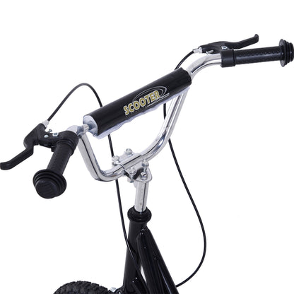 HOMCOM Teen Scooter Adjustable Height Dual Brakes Rubber Wheels Kickstand,