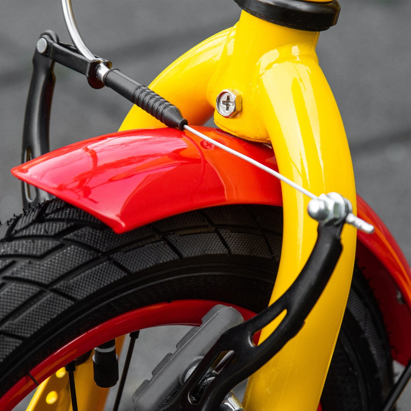 Kids Kick Scooter Adjustable Height Dual Brakes 12" Inflatable Wheels