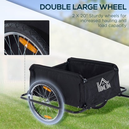Elite Two-Wheel Bicycle Large Cargo Wagon Trailer with Folding Storage