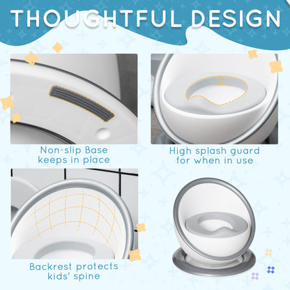 Kids Potty Baby Toilet Seat w/ Removable Pot, Splash Guard - White
