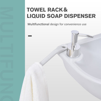 Portable Camping Sink with Towel Holder & Soap Dispenser Hand Wash Outsunny