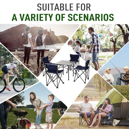 5 Piece Outdoor Foldable Camping Table Chairs Set Hiking Travel Bag Outsunny