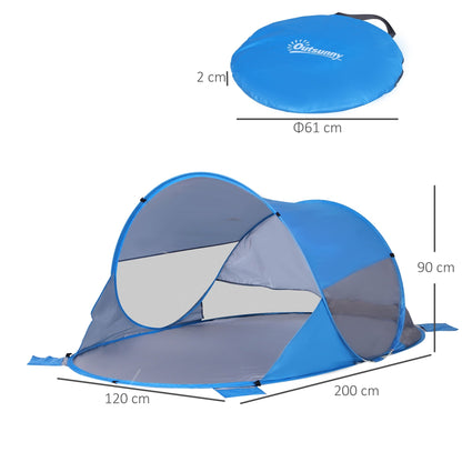 Portable Automatic Pop Up Beach Tent Outdoor Camp Shelter Blue Outsunny