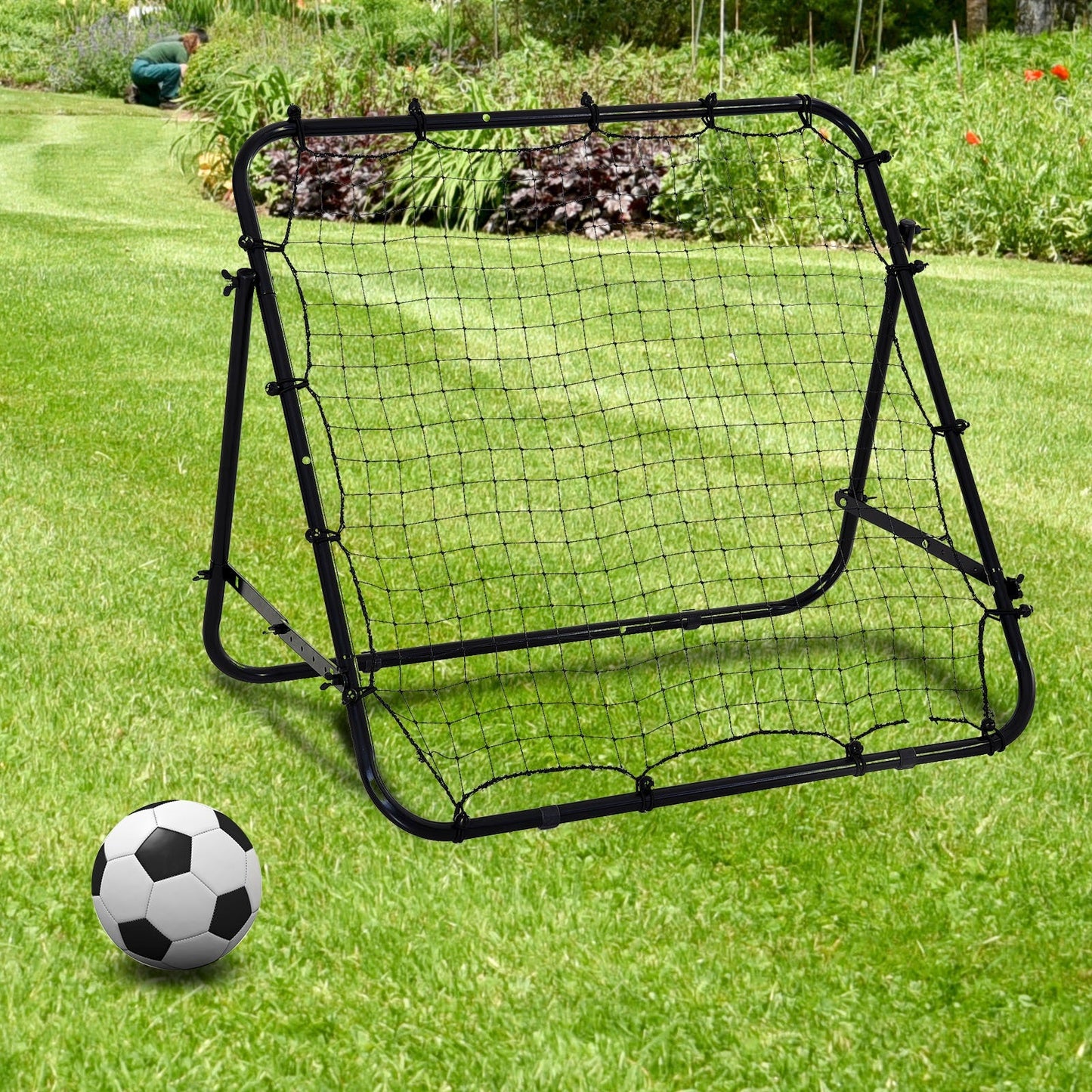 Rebounder Net Kids Adults Football Training Aid Practice Adjustable  HOMCOM