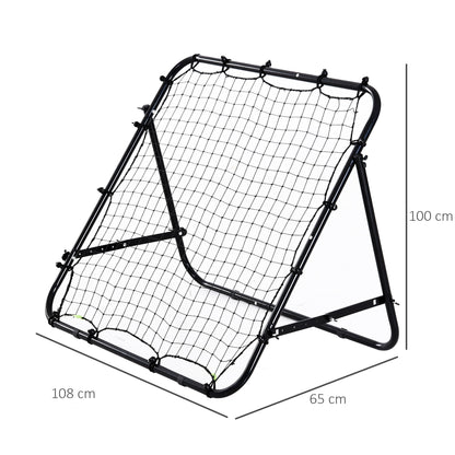Rebounder Net Kids Adults Football Training Aid Practice Adjustable  HOMCOM