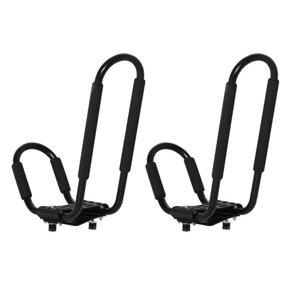 2 Pieces Kayak Roof Rack Universal Mount Cross Bar Carrier for Boat HOMCOM