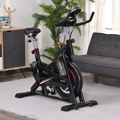 Indoor Cycling Bike Upright Stationary 10kg Flywheel Exercise Bike HOMCOM