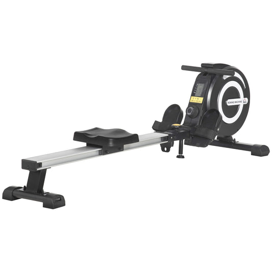 Fitness Adjustable Magnetic Rowing Machine Rower w/ LCD Digital Monitor HOMCOM