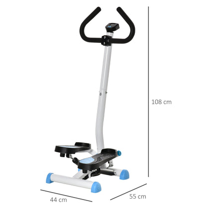 Twister Stepper Height Adjustable Step Machine w/ LCD Screen, Blue HOMCOM