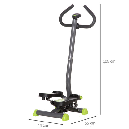 Twister Stepper Height Adjustable Step Machine w/ LCD Screen, Grey HOMCOM