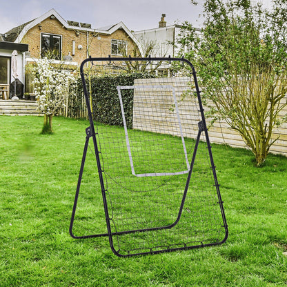 Foldable Football Rebounder Net Adjustable Angles with Target Zone HOMCOM