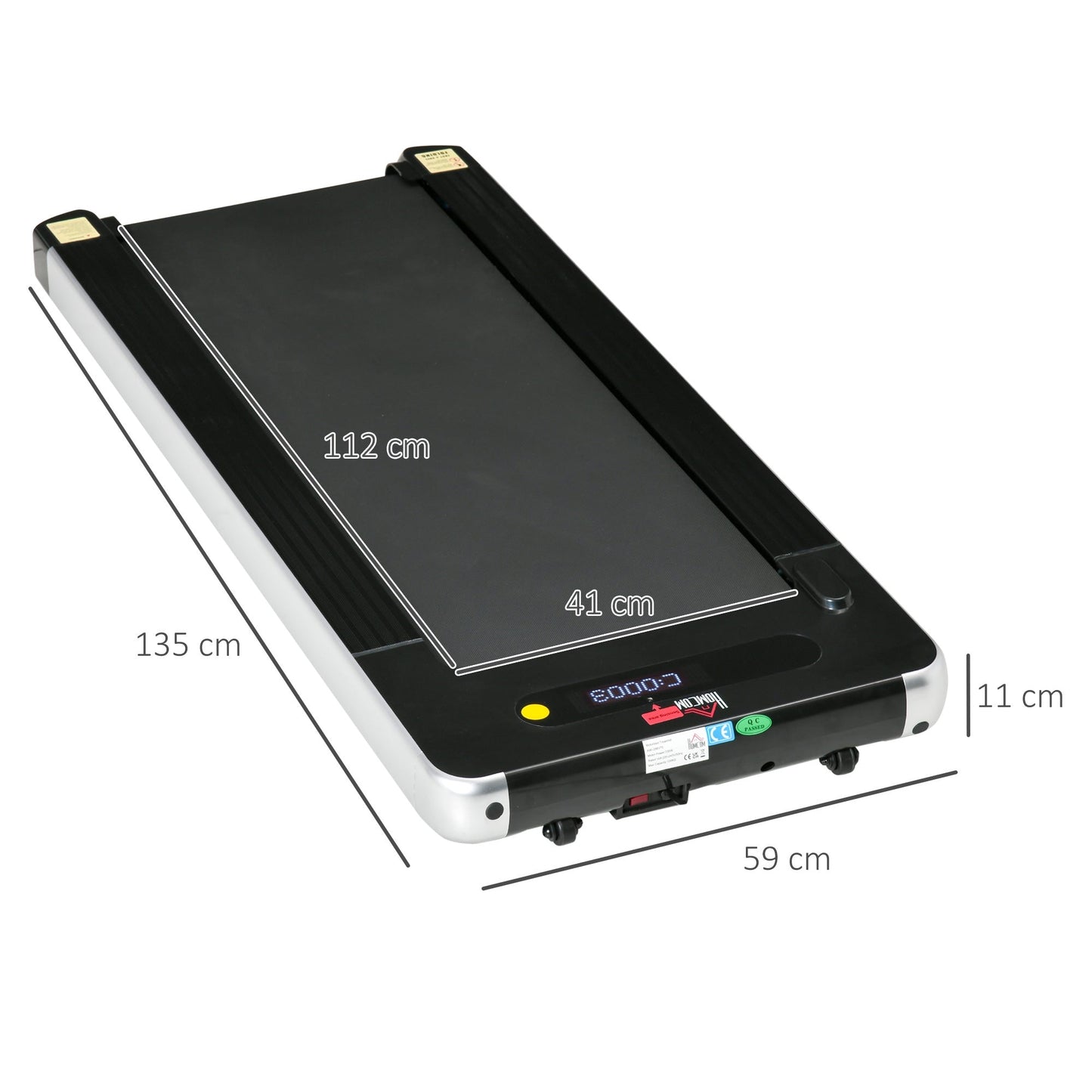 Electric Treadmill 1-6 km/h Cardio Workout for Home w/ Remote Control HOMCOM