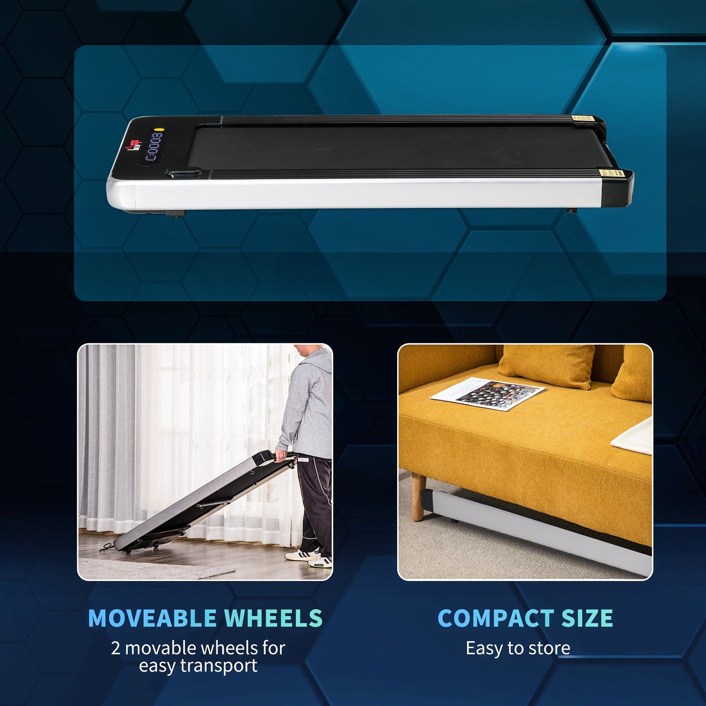 Electric Treadmill 1-6 km/h Cardio Workout for Home w/ Remote Control HOMCOM