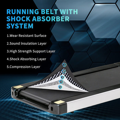 Electric Treadmill 1-6 km/h Cardio Workout for Home w/ Remote Control HOMCOM