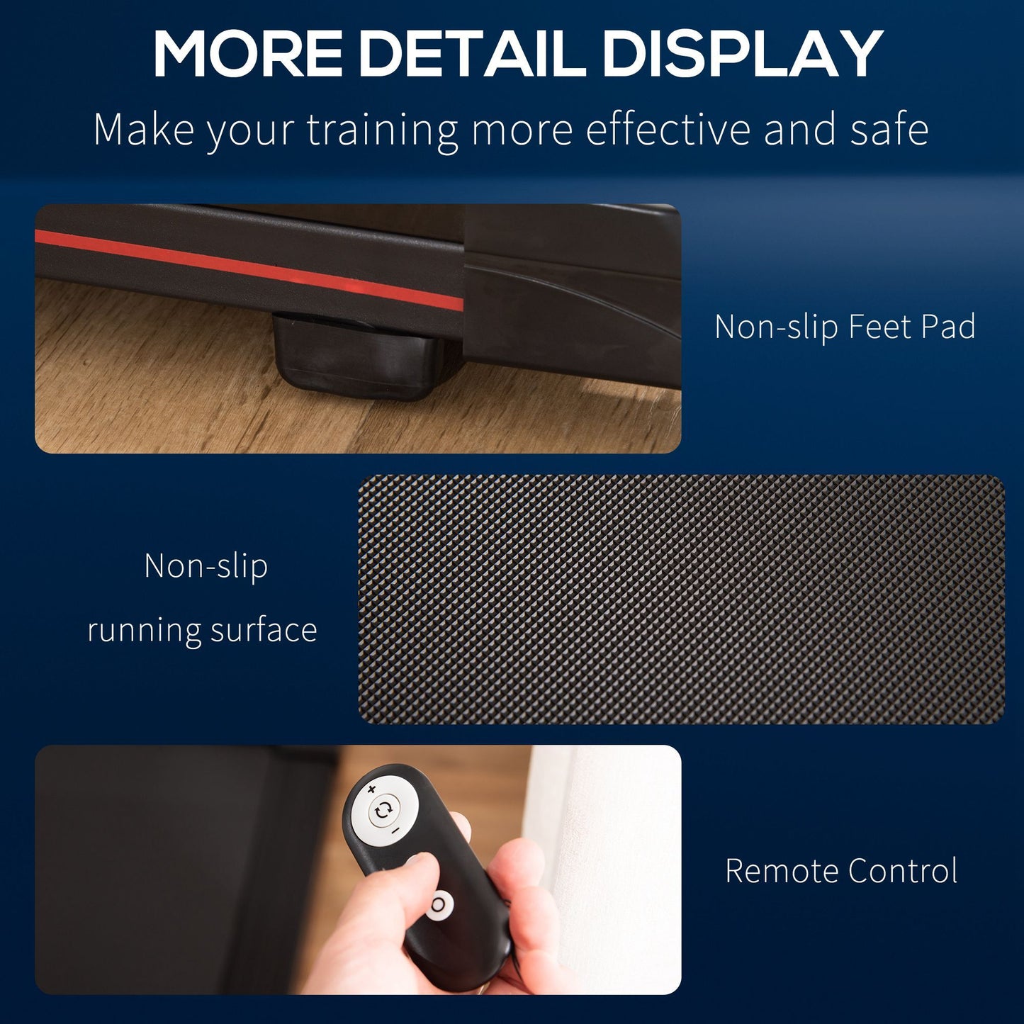 LED Display Treadmill Aerobic Exercise Machine for Home Office, Black HOMCOM