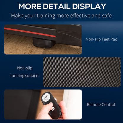 LED Display Treadmill Aerobic Exercise Machine for Home Office, Black HOMCOM