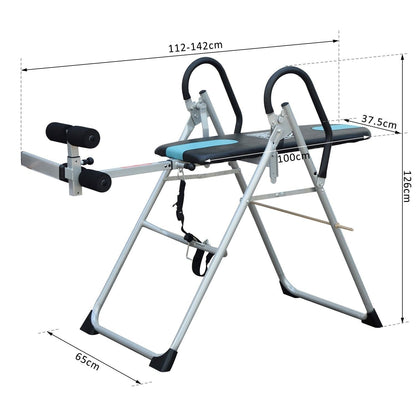 Foldable Therapy Gravity Inversion Table AB Exercise Bench Home Fitness HOMCOM