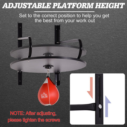 Speed Bag Platform Kit Wall-mounted Punching Ball Hanging Platform Set HOMCOM