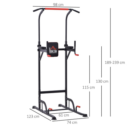 Power Tower Station Pull Up Bar for Home Gym Workout Equipment HOMCOM