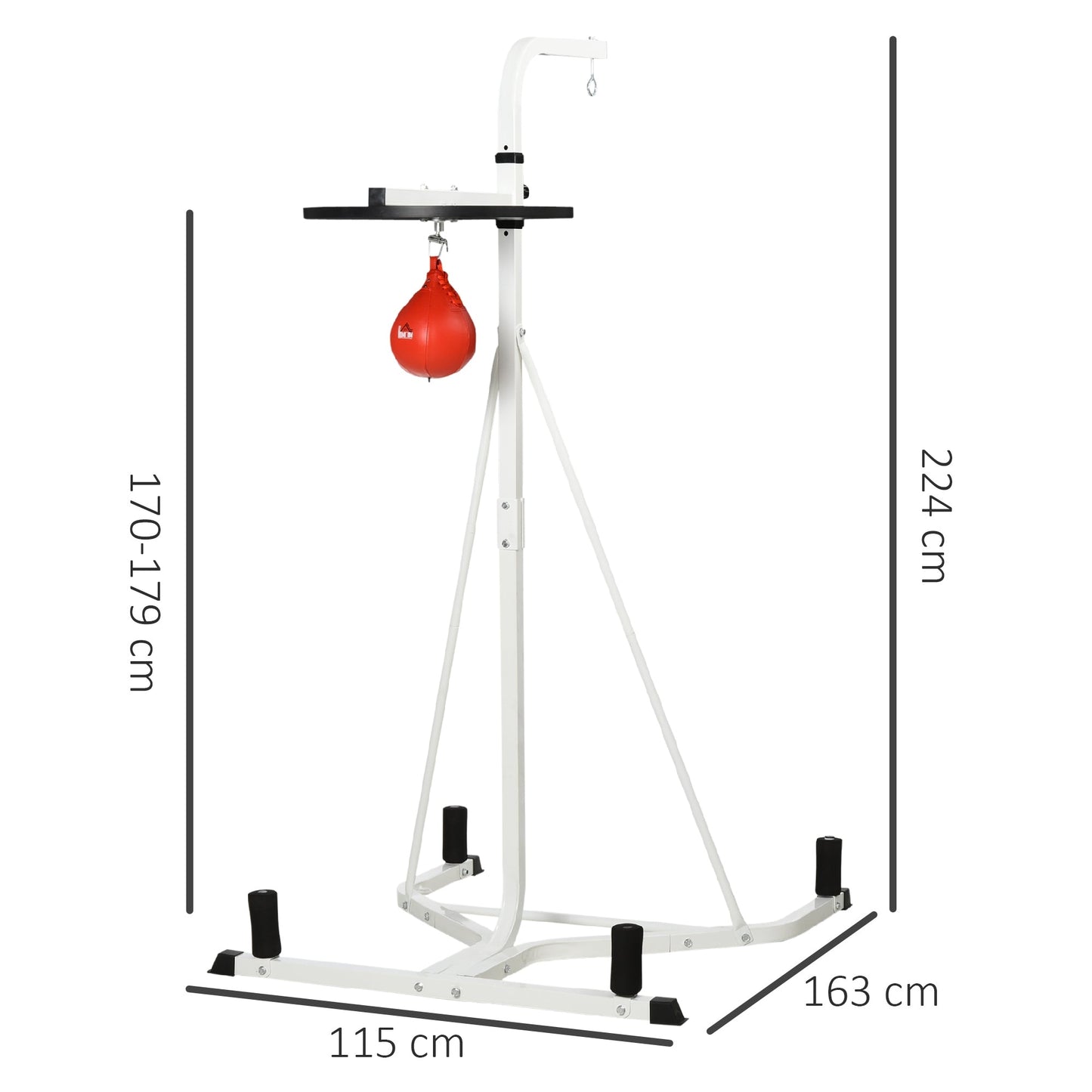 Free-Standing Speed Bag Platform Boxing Punch Bag Fitness Station Stand HOMCOM