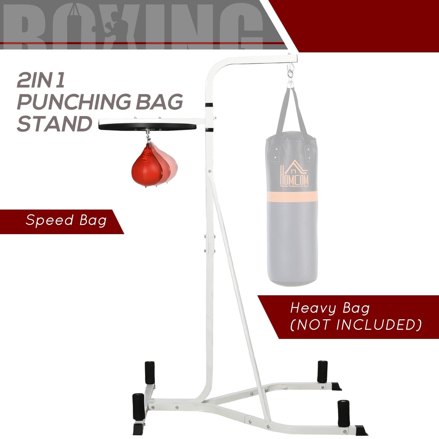 Free-Standing Speed Bag Platform Boxing Punch Bag Fitness Station Stand HOMCOM