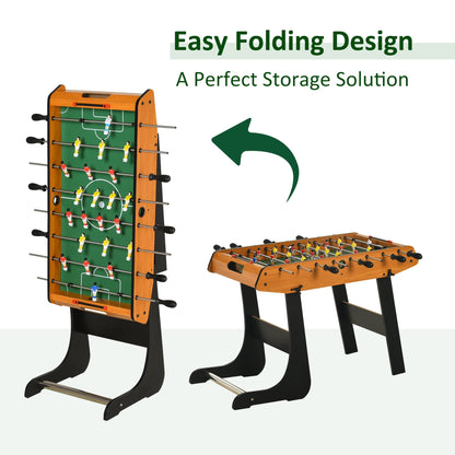 Folding Football Gaming Table Mini Foosball Soccer Table, Family Kids HOMCOM