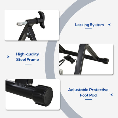 Indoor Bicycle Trainer Suitable for 26"-28"/ 650C, 700C Bike Tyres HOMCOM