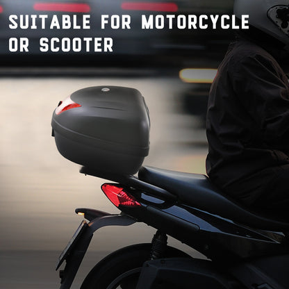 48L Motorcycke Trunk Travel Luggage Storage Box, Can Store Helmet HOMCOM