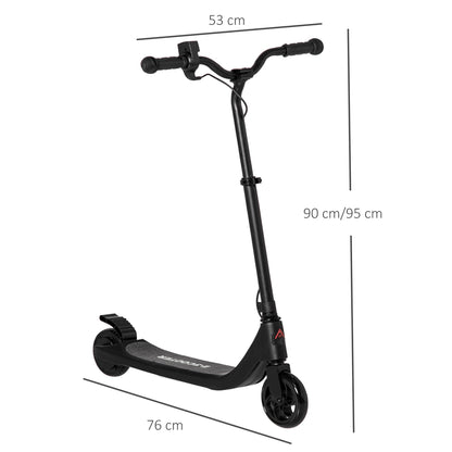 120W Electric Scooter w/ Battery Level Display, Rear Break - Black HOMCOM