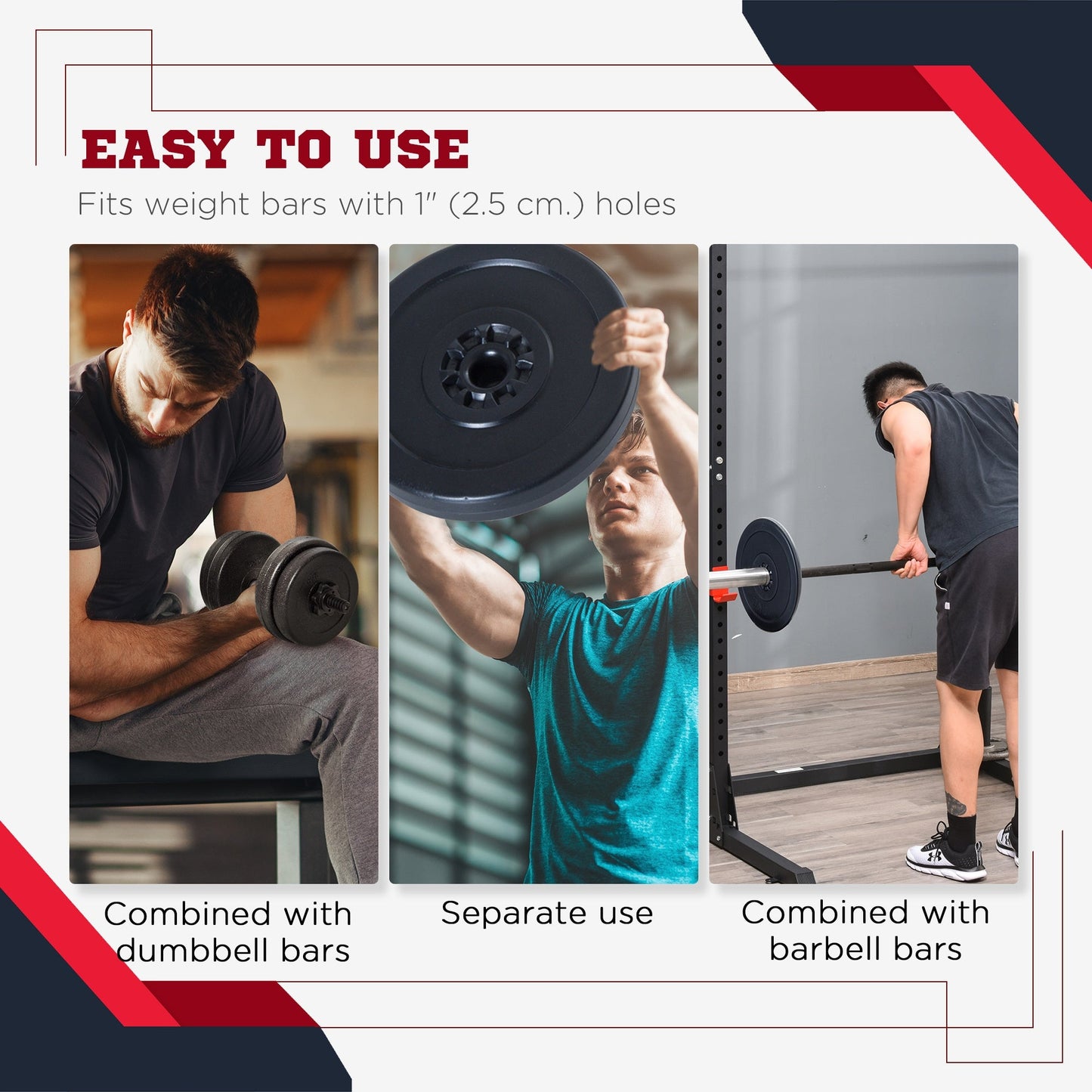 4 Piece Dumbell Barbell Plate Set 2 x 5kg and 2 x 10kg for Home Gym HOMCOM