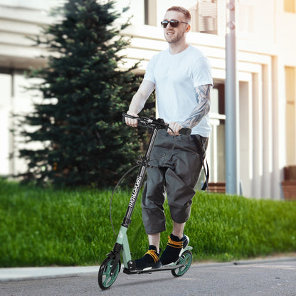 Folding Kick Scooter for 14+ w/ Adjustable Height, Dual Brake System HOMCOM