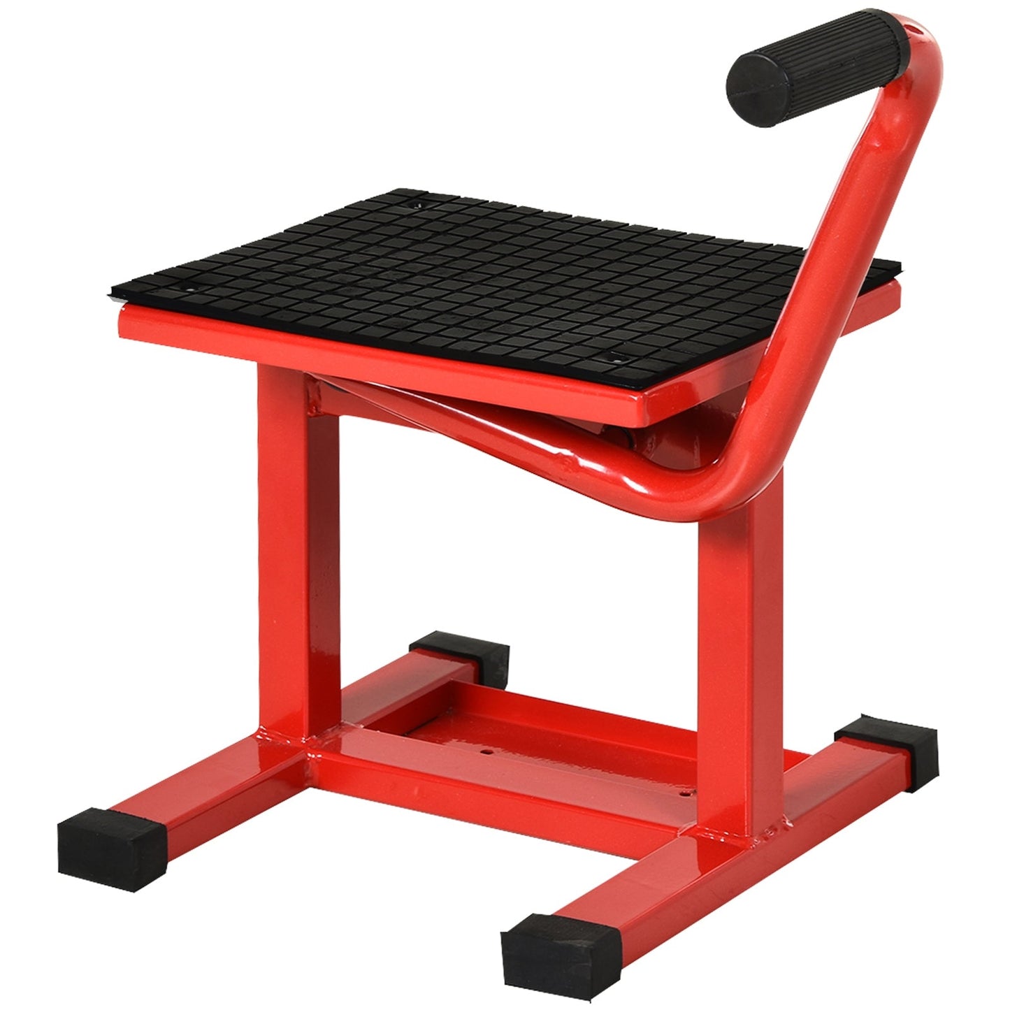 Steel Motorbike Jack Lift Rubber Platform Crank Lift  Repair Table Durhand
