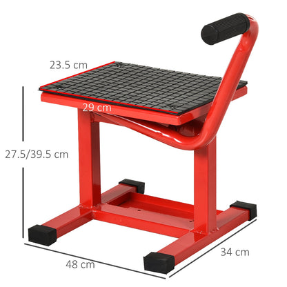 Steel Motorbike Jack Lift Rubber Platform Crank Lift  Repair Table Durhand