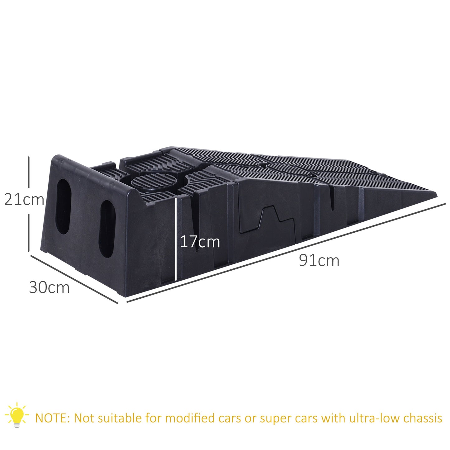 Heavy Duty 2.5 Ton Plastic Car Lifting Ramps Automotive Vehicle Garage Durhand