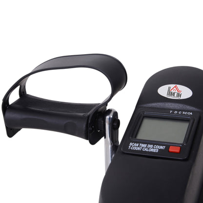 Mini Exercise Bike Portable Pedal Manual Machine Indoor Fitness Black HOMCOM