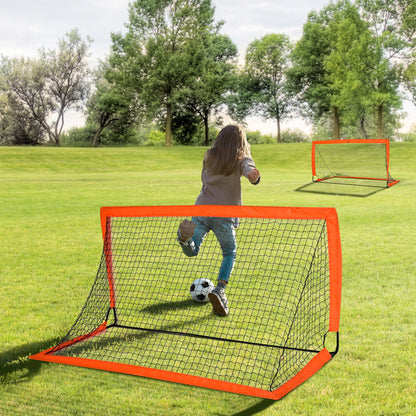 Football Goal Folding Outdoor with All Weather Net Kids Adults 6'x3' HOMCOM