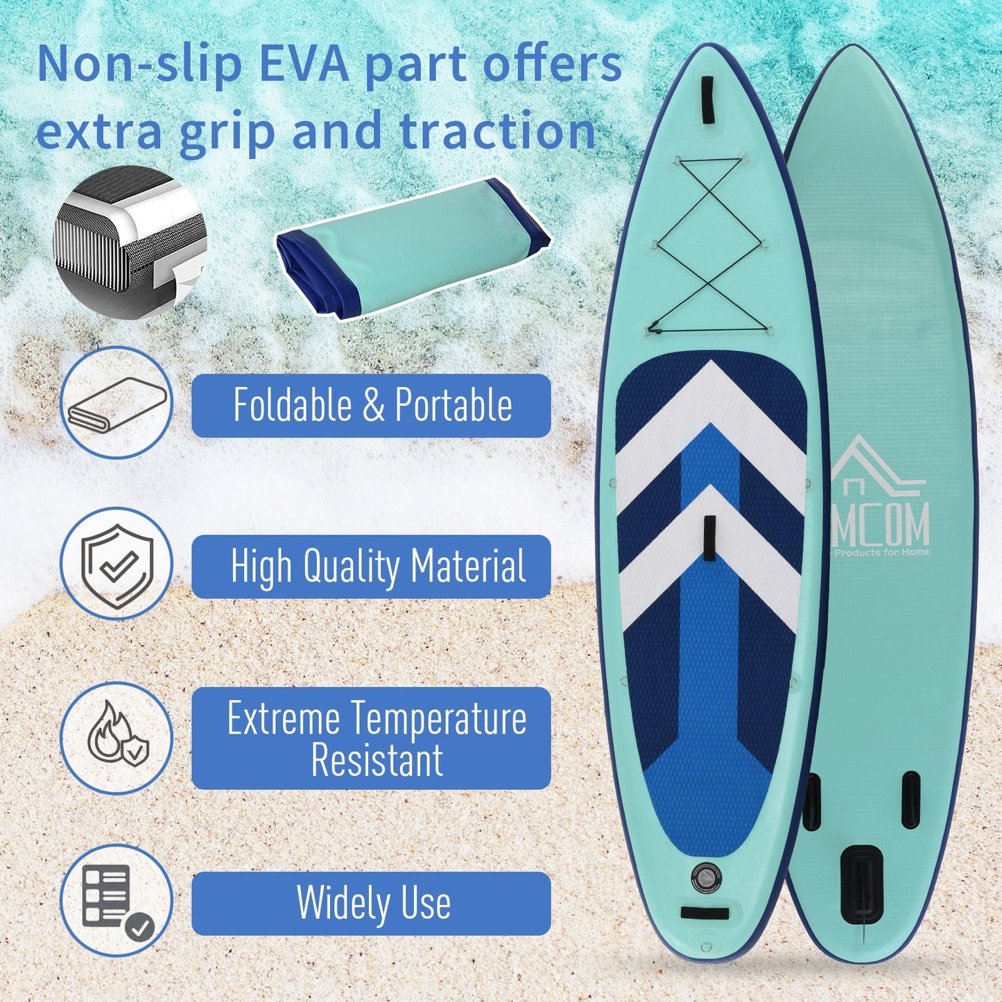 10.5ft Inflatable Stand Up Paddle Board Kayak Conversion Adults Kids HOMCOM