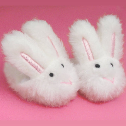 18" Baby Doll Bunny Slippers, Dolls Shoes with Fluffy Rabbit Ears