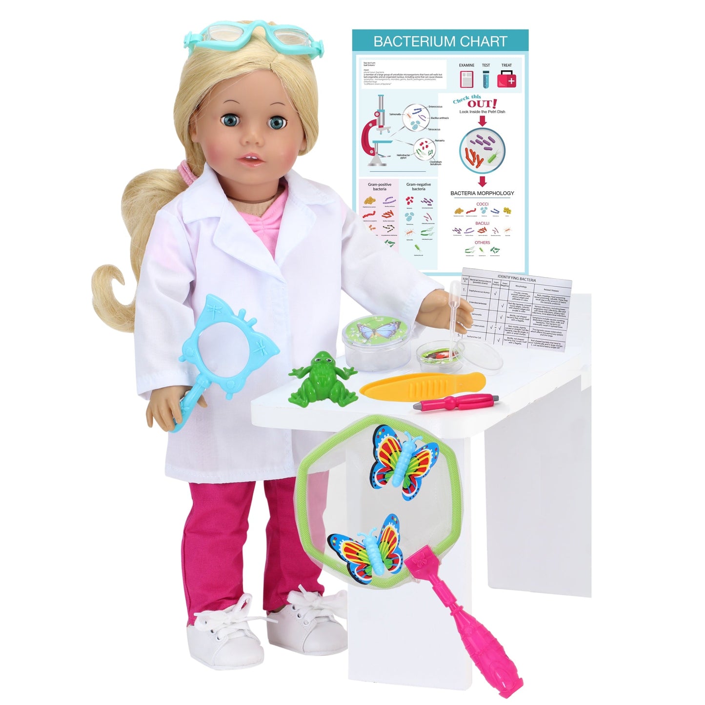 18" Baby Doll Biologist Outfit and Science Lab Playset Toy