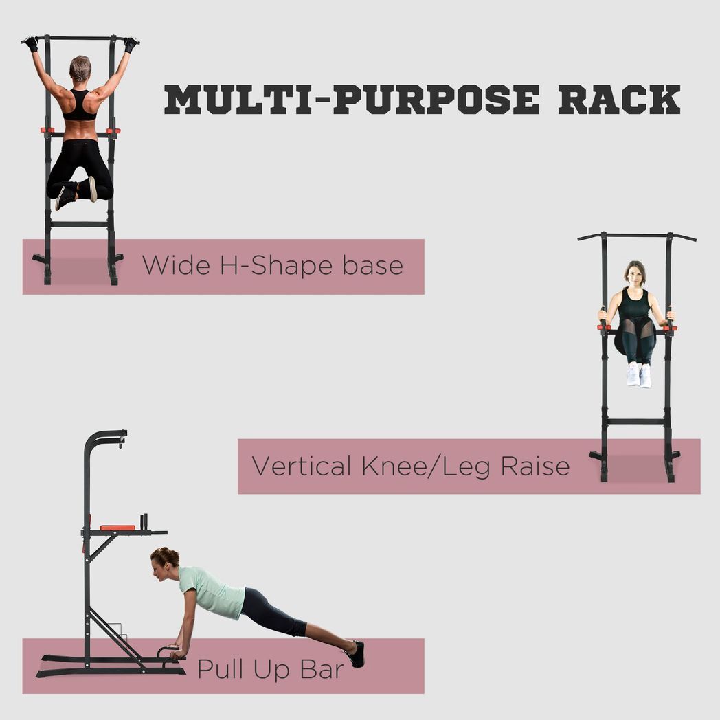 Power Tower Pull Up Station with Dip Station and Push-up Stand for Home Gym