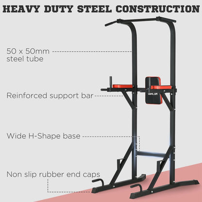 Power Tower Pull Up Station with Dip Station and Push-up Stand for Home Gym
