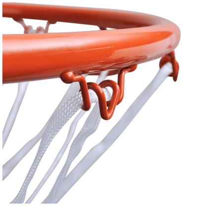 Basketball Goal Hoop Set Rim with Net Orange 45 cm