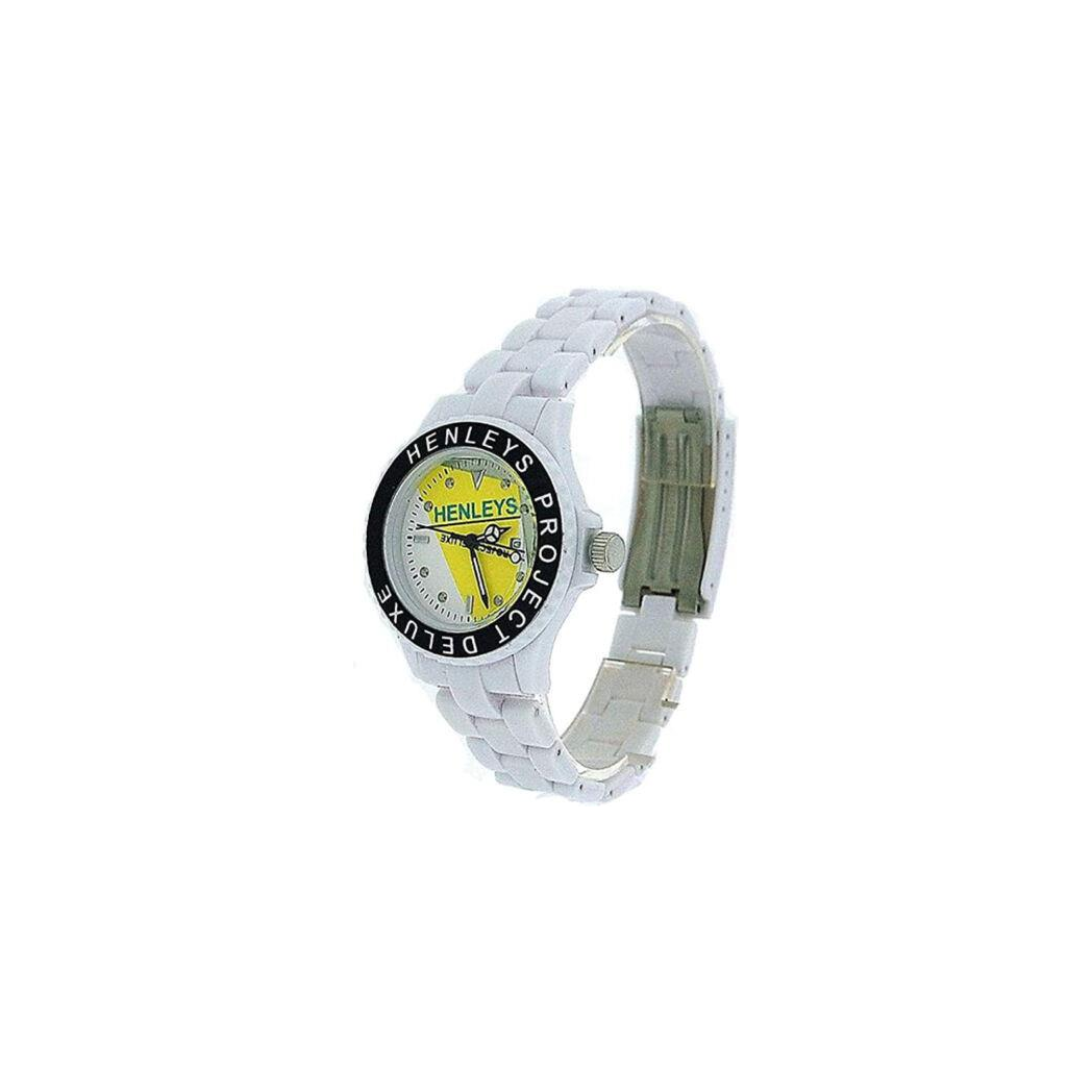 Henleys Project Deluxe Women's Set of 2 Funky Plastic Watch Purple-White SUMMERTWIN