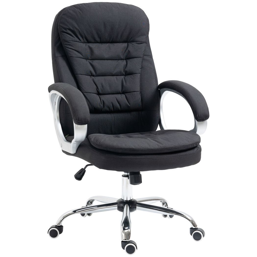 Executive Office Chair with 360? Swivel Wheels Armrests Adjustable Height Black