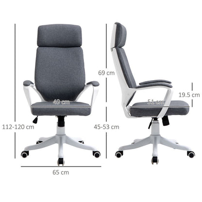High Back Swivel Office Chair with Lumbar Back Support, Adjustable Height