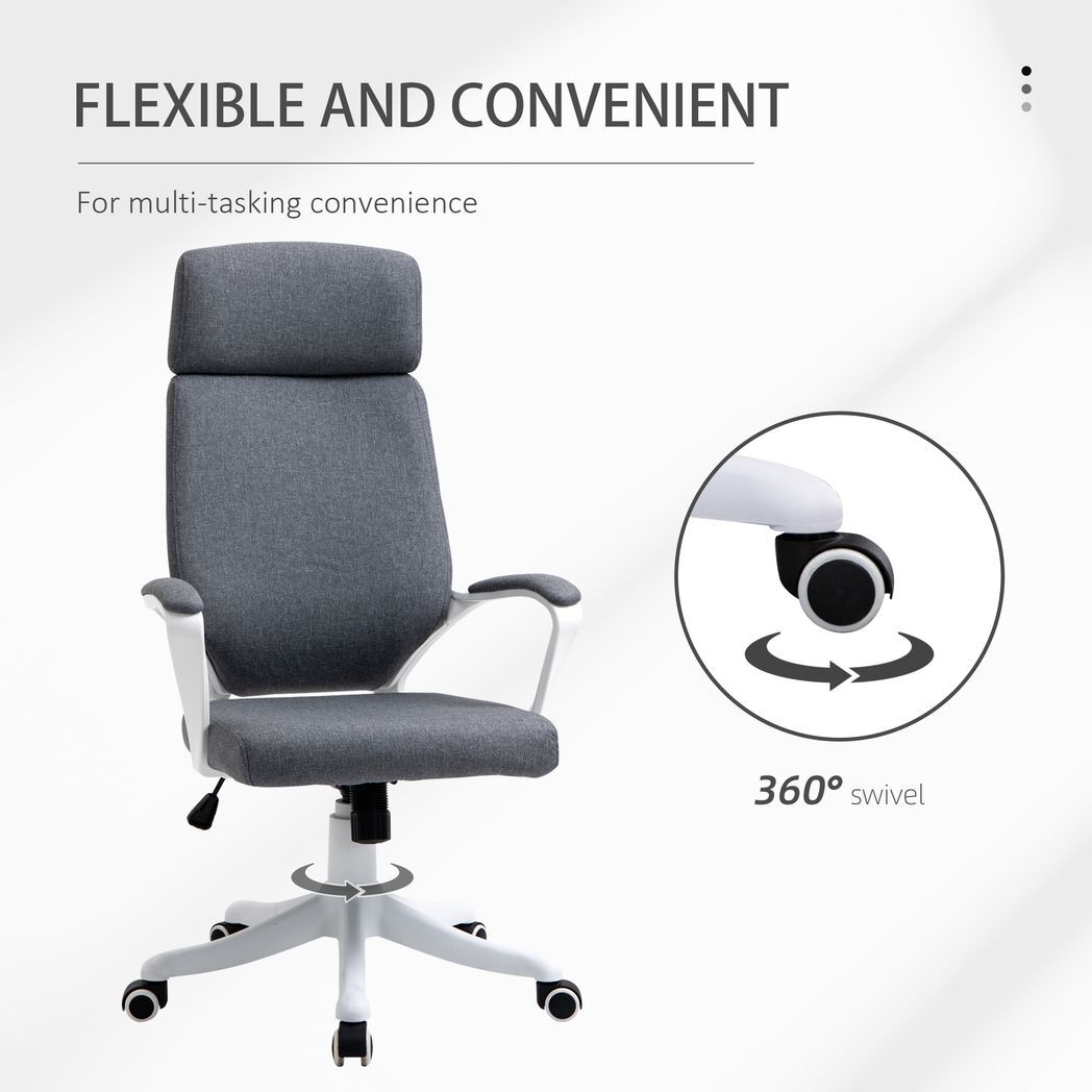 High Back Swivel Office Chair with Lumbar Back Support, Adjustable Height
