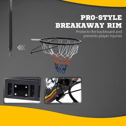 Wall Mounted Basketball Hoop Mini Basketball Hoop for Door & Wall Use, Red