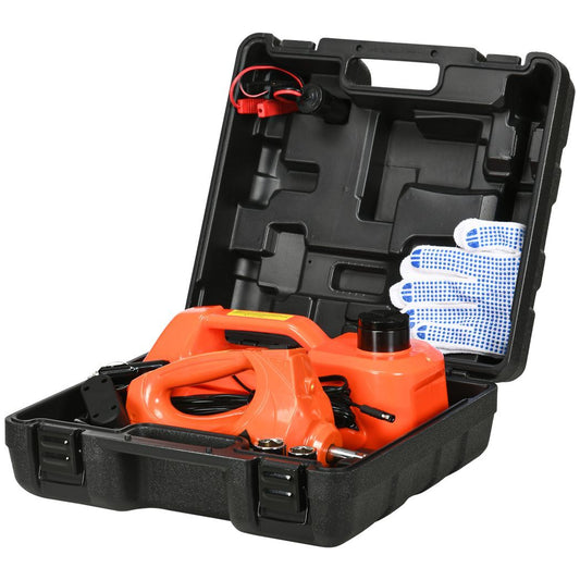 5 Ton Electric Car Jack Kit w/ 12V Auto Car Floor Jack, Impact Wrench, Case