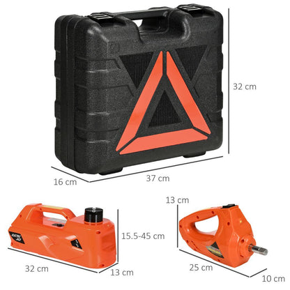5 Ton Electric Car Jack Kit w/ 12V Auto Car Floor Jack, Impact Wrench, Case