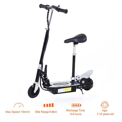 HOMCOM Teen Foldable Electric Scooters Electric Battery 120W w/ Brake Kickstand